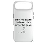 Carcasa para iPhone Air Dejé a mi Gato para Estar aquí sarcástico Amante de los Gatos Divertido