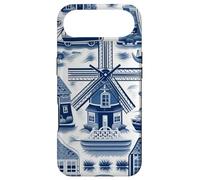 Carcasa para iPhone Air Delft Pattern, Países Bajos Molinos de Viento, Cultura Holandesa