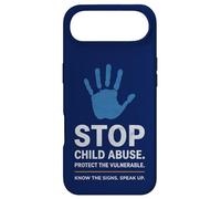 Carcasa para iPhone Air Detenga el abuso Infantil Proteja la Conciencia de los niños con Azul