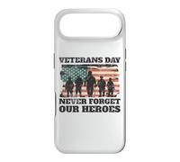 Carcasa para iPhone Air Día de los Veteranos Nunca Olvides a Nuestros Héroes Soldados Bandera de Estados Unidos