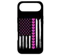 Carcasa para iPhone Air Día de San Valentín Corazones Rosa Bandera Americana Amante Patriótico