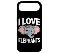 Carcasa para iPhone Air Diadema Floral con Texto en inglés I Love Elephants