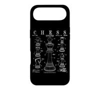 Carcasa para iPhone Air Dibujo Vintage Antiguo de Chess King and Pieces en Charol