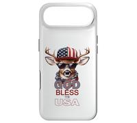 Carcasa para iPhone Air Dios Bendiga a los Estados Unidos, Divertido Sombrero patriótico y Genial con Forma de Ciervo