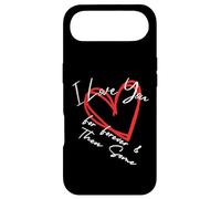 Carcasa para iPhone Air Diseño de corazón I Love You Forever & Then Some, I Love You More