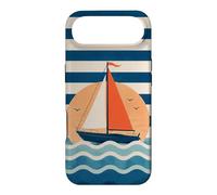 Carcasa para iPhone Air Diseño de Rayas náuticas navegando hacia el Atardecer