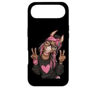 Carcasa para iPhone Air Diseño Pop de Horse Girl Winking Double Peace Sign Streetwear