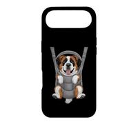 Carcasa para iPhone Air Divertido Cachorro de San Bernardo en un portabebés. Amante de los Perros