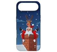Carcasa para iPhone Air Divertido Estuche navideño de Renos y Papá Noel para Humor
