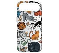 Carcasa para iPhone Air Divertido Gato Doodle Patrón Colorido Amante De Las Mascotas