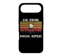 Carcasa para iPhone Air Divertido Juego de Palabras del Equipo de Golf con el Objetivo del Swing jurar Repetir Golf Retro
