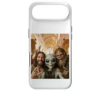 Carcasa para iPhone Air Divertido Letrero de Bigfoot Alien, Jesús Rock On Hand, con Forma de ovni
