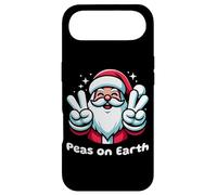 Carcasa para iPhone Air Divertido Letrero navideño de Peas on Earth para Papá Noel