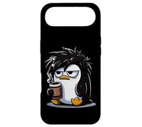Carcasa para iPhone Air Divertido Linux Tux Penguin Café De Dibujos Animados Gruñón Estresado
