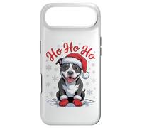 Carcasa para iPhone Air Divertido Sombrero de Papá Noel para Perro Pittie Ho Ho Ho Navidad
