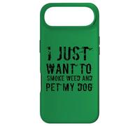Carcasa para iPhone Air Divertido Stoner Diciendo Que Solo Quiero Fumar Hierba y acariciar a mi Perro