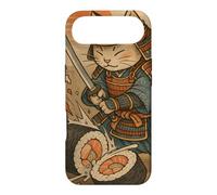 Carcasa para iPhone Air Divertido Sushi Samurai Cat Dojo Puesta de Sol Ukiyo-e Manga Kanji Art