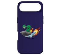 Carcasa para iPhone Air Divertido UFO UAP Alien Hotrod Platillo Volador Diseño de Dibujos Animados