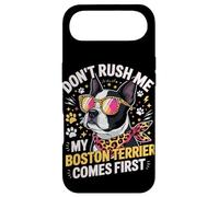 Carcasa para iPhone Air Don't Rush Me My Boston Terrier Comes First Quote