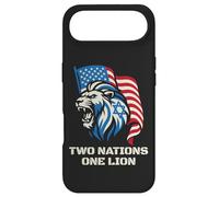 Carcasa para iPhone Air Dos Naciones Un León - Diseño Patriótico de Estados Unidos Israel