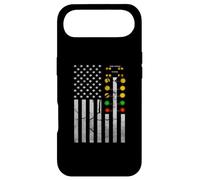 Carcasa para iPhone Air Drag Racing Flag American Drag Racer Drag Strip Luz de árbol