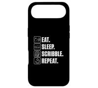 Carcasa para iPhone Air Eat Sleep Scribble Repeat, Gracioso Dibujo para escribano médico