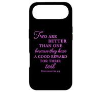 Carcasa para iPhone Air Eclesiastés 4:9 Versículo de la Biblia Dos Son Mejores Que una Unidad