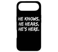 Carcasa para iPhone Air Él Sabe Que oye Que está aquí Dios fe Cristiana Jesús