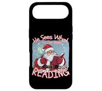Carcasa para iPhone Air Él ve lo Que has Estado Leyendo Amante de los Libros Funny Santa