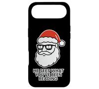 Carcasa para iPhone Air Él ve lo Que has Estado Leyendo Amante de los Libros Funny Santa