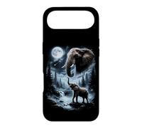Carcasa para iPhone Air Elefante Aullando a la Luna 90's Retro Safari Animal