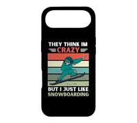 Carcasa para iPhone Air Esqueleto Creen Que Estoy Loco Pero Me Gusta Snowboard