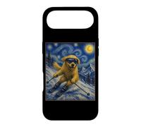 Carcasa para iPhone Air Esquí Golden Retriever Art Skiier Perro en Ski Hill