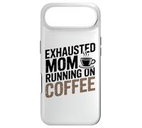 Carcasa para iPhone Air Exhausted Mom Running On Coffee Funny Mom Life Design Tees