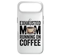 Carcasa para iPhone Air Exhausted Mom Running On Coffee Funny Mom Life Design Tees