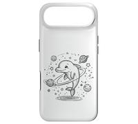 Carcasa para iPhone Air Explorador cósmico delfín Sonriente con Planetas y Estrellas