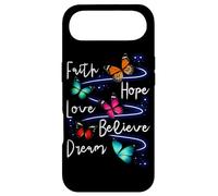 Carcasa para iPhone Air Faith Hope Love Believe Dream Butterfly - Cita inspiradora