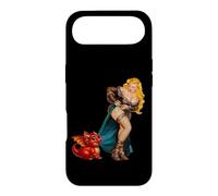 Carcasa para iPhone Air Fantasy Barbarian Pinup Woman Red Baby Dragon Tugging Skirt