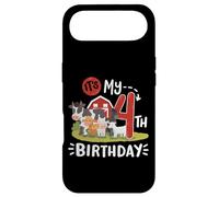 Carcasa para iPhone Air Farm Animals It's My 4th Birthday Bday Party 4 Years Old Kids