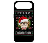 Carcasa para iPhone Air Feliz Navidog Pit Bull Dog Santa Hat Ugly Christmas Sweater
