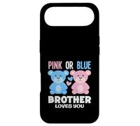 Carcasa para iPhone Air Fiesta de revelación de género con Texto en inglés Brother Loves You Bear Rosa o Azul