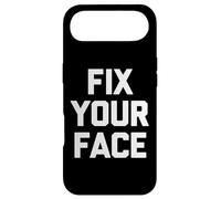 Carcasa para iPhone Air Fix Your Face - Divertido Dicho sarcástico Lindo y Genial Novedad