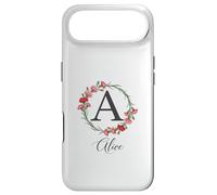 Carcasa para iPhone Air Floral Alice Nombre Flores Nombre Personalizado Alice