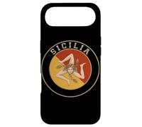 Carcasa para iPhone Air Fondo Negro Sicilia Trinacria Símbolo Patrimonio Siciliano