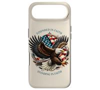 Carcasa para iPhone Air Founded and Standing in Faith Vintage Watercolor Eagle 1776