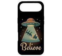 Carcasa para iPhone Air Funny Alien Christmas Believe UFO Santa Abduction Men Women