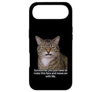 Carcasa para iPhone Air Funny Angry Annoyed Cat Face Meme Unimpressed Tabby Cat Pun