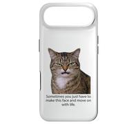 Carcasa para iPhone Air Funny Angry Annoyed Cat Face Meme Unimpressed Tabby Cat Pun
