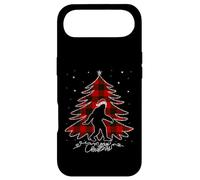 Carcasa para iPhone Air Funny Bigfoot Christmas Tree Lights Plaid Xmas Sasquatch