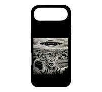 Carcasa para iPhone Air Funny Cat UFO Extraterrestre Abduction Surrealista Art